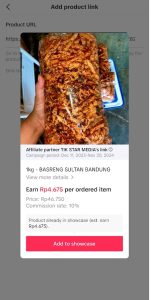 Produk Otomatis Langsung Masuk ke Keranjang Akun TikTok