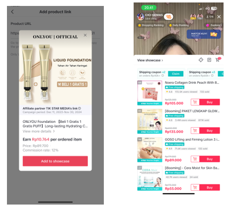 Produk otomatis akan langsung masuk ke keranjang akun TikTok