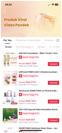 Produk Viral untuk Livestream