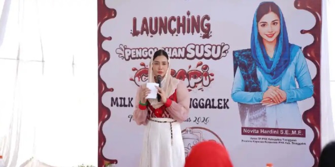 Novita Hardini Launching Rumah Produksi Susu Cu Ca Pi Trenggalek, Targetkan Pemberdayaan Ekonomi Warga